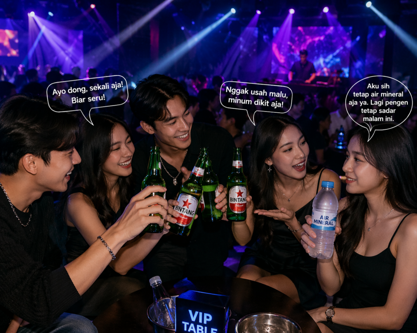 Fenomena dunia hiburan malam atau yang sering disebut “dugem” masih sering dipandang dengan stereotip yang sama: musik keras, lampu gemerlap, dan tentu saja alkohol. Banyak orang langsung mengaitkan aktivitas ini dengan minum-minuman keras, seolah itu adalah “paket wajib” yang tidak bisa dipisahkan. Padahal, realitanya tidak sesederhana itu.